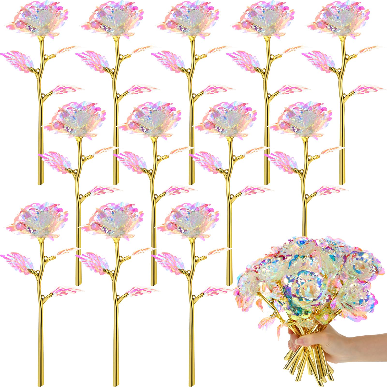 Florist Supply Bulk - 12 piezas de rosas de galaxia,