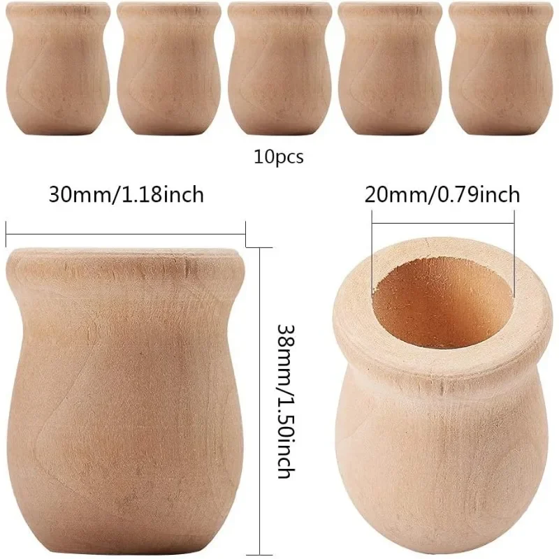 Jarrón de madera en blanco sin - Florist Supply Vases reseña y precio